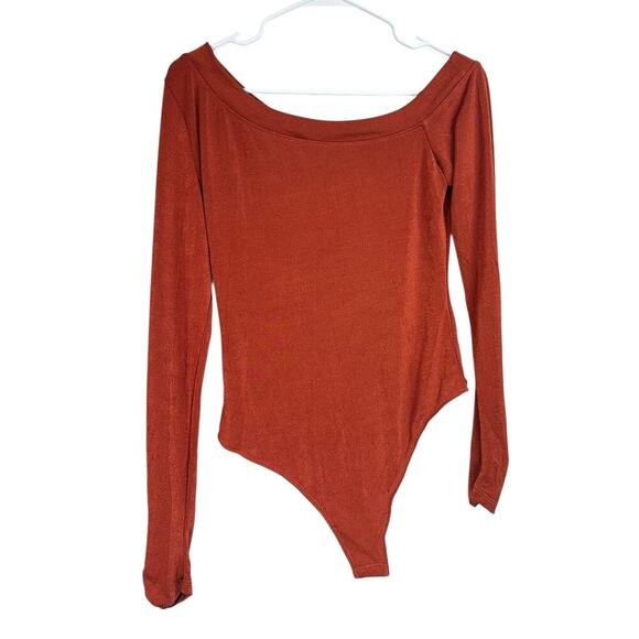 Free People Intimately Women's That's Hot One Shoulder Bodysuit Large Copper - Picture 1 of 12